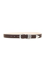 DEHANCHE Hollyhock Belt in Tobacco & Silver, view 1, click to view large image.