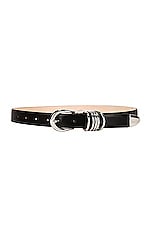 DEHANCHE Hollyhock Belt in Black & Silver, view 1, click to view large image.
