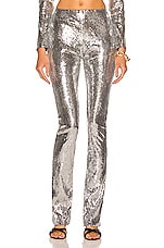 Daniele Carlotta Sequin Pant in Silver, view 1, click to view large image.