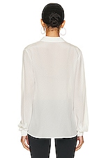 Daniele Carlotta Silk Shirt with Crystals in Ivory, view 3, click to view large image.