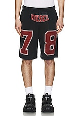 Diesel Tain Short in Deep Black, view 3, click to view large image.