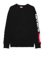 Diesel K-saria Sweater in Black, view 1, click to view large image.