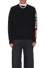 Diesel K-saria Sweater in Black, view 3, click to view large image.