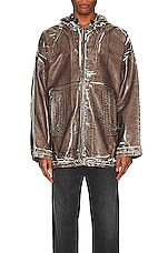 Diesel Spark Jacket in Brown, view 3, click to view large image.