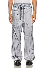 Diesel Martians Track Pant in Denim, view 4, click to view large image.
