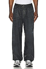 Diesel Chino Work Pant in Deep & Black, view 3, click to view large image.