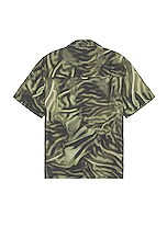 Diesel Zebra Shirt in Olive & Green, view 2, click to view large image.