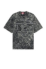 Diesel Boxt Peel Oval T-shirt in Deep & Black, view 1, click to view large image.