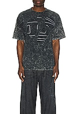 Diesel Boxt Peel Oval T-shirt in Deep & Black, view 3, click to view large image.