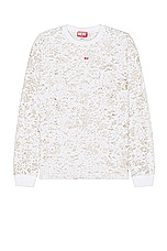 Diesel Box Long Sleeve Shirt in White, view 1, click to view large image.