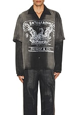 Diesel Eeklo Double Layered Shirt in Black, view 4, click to view large image.