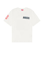 Diesel Boxt T-Shirt in Off White, view 2, click to view large image.