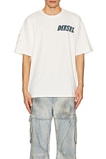 Diesel Boxt T-Shirt in Off White, view 3, click to view large image.