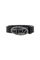 Diesel D Belt in Black, view 3, click to view large image.