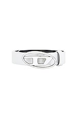 Diesel D Belt in White, view 3, click to view large image.