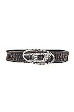 Diesel 1DR Belt in Black, view 1, click to view large image.