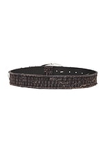 Diesel 1DR Strass Belt in Black, view 2, click to view large image.