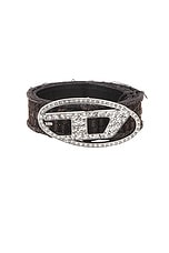 Diesel 1DR Strass Belt in Black, view 3, click to view large image.