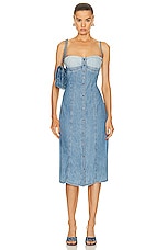 Diesel Sleeveless Midi Dress in Blue, view 1, click to view large image.