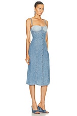Diesel Sleeveless Midi Dress in Blue, view 2, click to view large image.