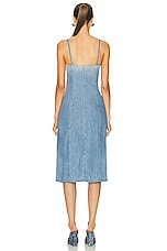 Diesel Sleeveless Midi Dress in Blue, view 3, click to view large image.