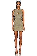 Diesel Sleeveless Mini Dress in Green, view 1, click to view large image.