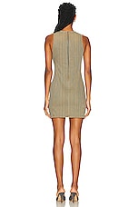 Diesel Sleeveless Mini Dress in Green, view 3, click to view large image.