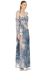 Diesel Long Sleeve Maxi Dress in Blue, view 2, click to view large image.