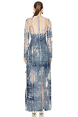 Diesel Long Sleeve Maxi Dress in Blue, view 3, click to view large image.