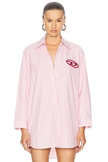 Diesel Mini Shirt Dress in Pink, view 1, click to view large image.