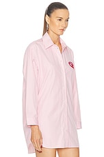 Diesel Mini Shirt Dress in Pink, view 2, click to view large image.