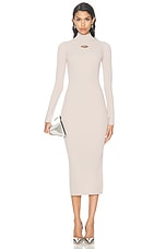 Diesel Mock Neck Midi Dress in Cream, view 1, click to view large image.