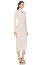 Diesel Mock Neck Midi Dress in Cream, view 2, click to view large image.