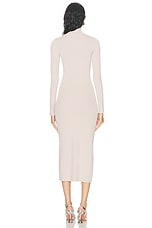 Diesel Mock Neck Midi Dress in Cream, view 3, click to view large image.