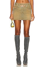 Diesel Mini Skirt in Green, view 1, click to view large image.