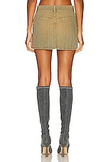 Diesel Mini Skirt in Green, view 3, click to view large image.