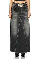 Diesel Pago Skirt in Grey Denim, view 1, click to view large image.
