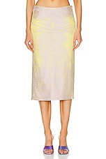 Diesel Pra Skirt in Metallic Gold, view 1, click to view large image.
