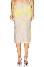 Diesel Pra Skirt in Metallic Gold, view 3, click to view large image.