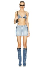 Diesel Ron Skirt in Denim, view 4, click to view large image.