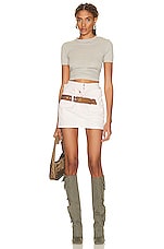 Diesel Enthia Belted Mini Skirt in Primrose Pink, view 5, click to view large image.