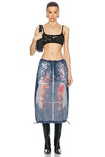 Diesel Mirtow Skirt in Denim, view 4, click to view large image.