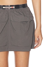 Diesel Utility Mini Skirt in Dark & Grey, view 6, click to view large image.