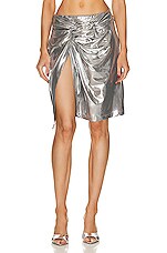 Diesel Draped Midi Skirt in Silver | FWRD