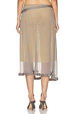 Diesel Sheer Midi Skirt in Grey, view 4, click to view large image.