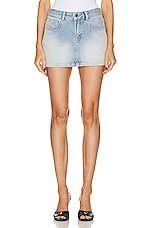 Diesel Mini Skirt in Blue, view 1, click to view large image.