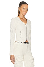 Diesel Zip Top in Ivory, view 2, click to view large image.