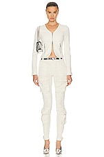Diesel Zip Top in Ivory, view 4, click to view large image.