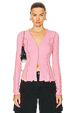Diesel Long Sleeve Top in Pink, view 1, click to view large image.