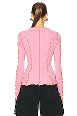 Diesel Long Sleeve Top in Pink, view 3, click to view large image.